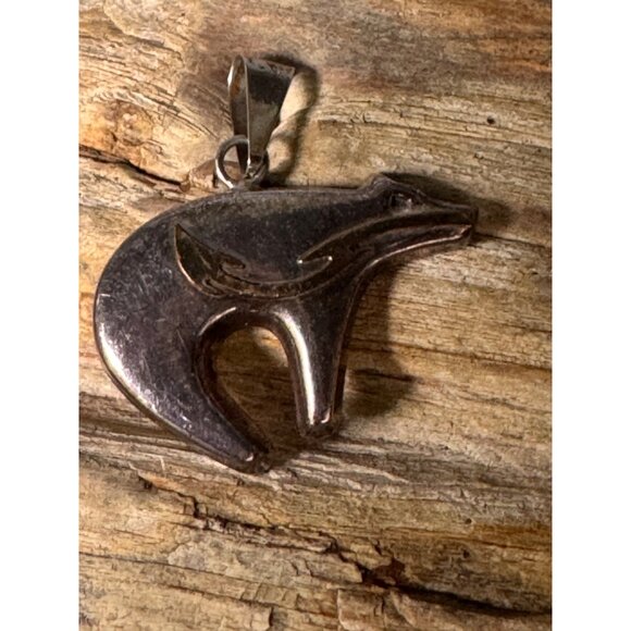 Native American Sterling Silver Bear Pendant 14.12g - Picture 8 of 8